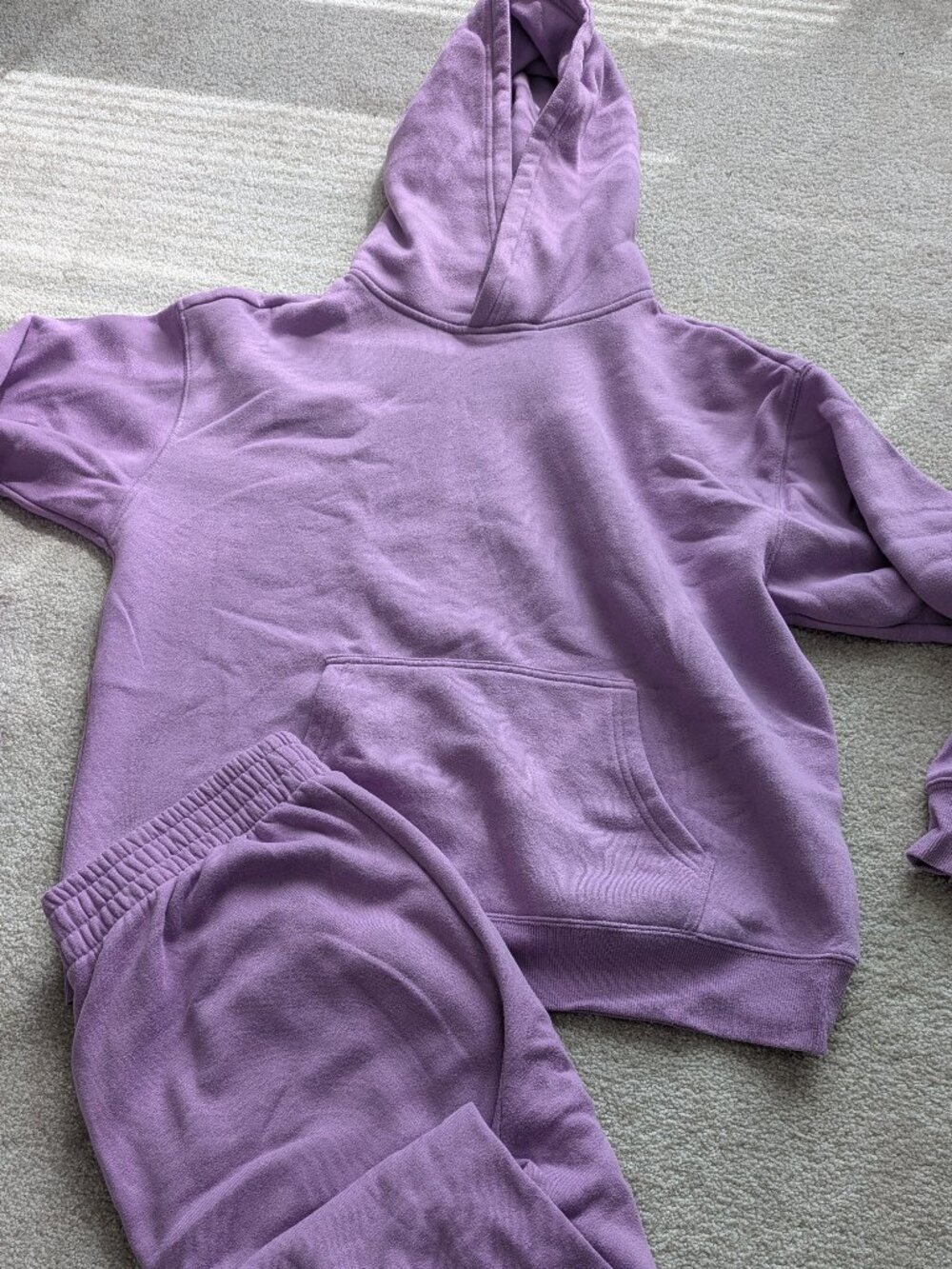 Light Purple Sweatsuit - Hoodie and Baggy Fit sweatpants